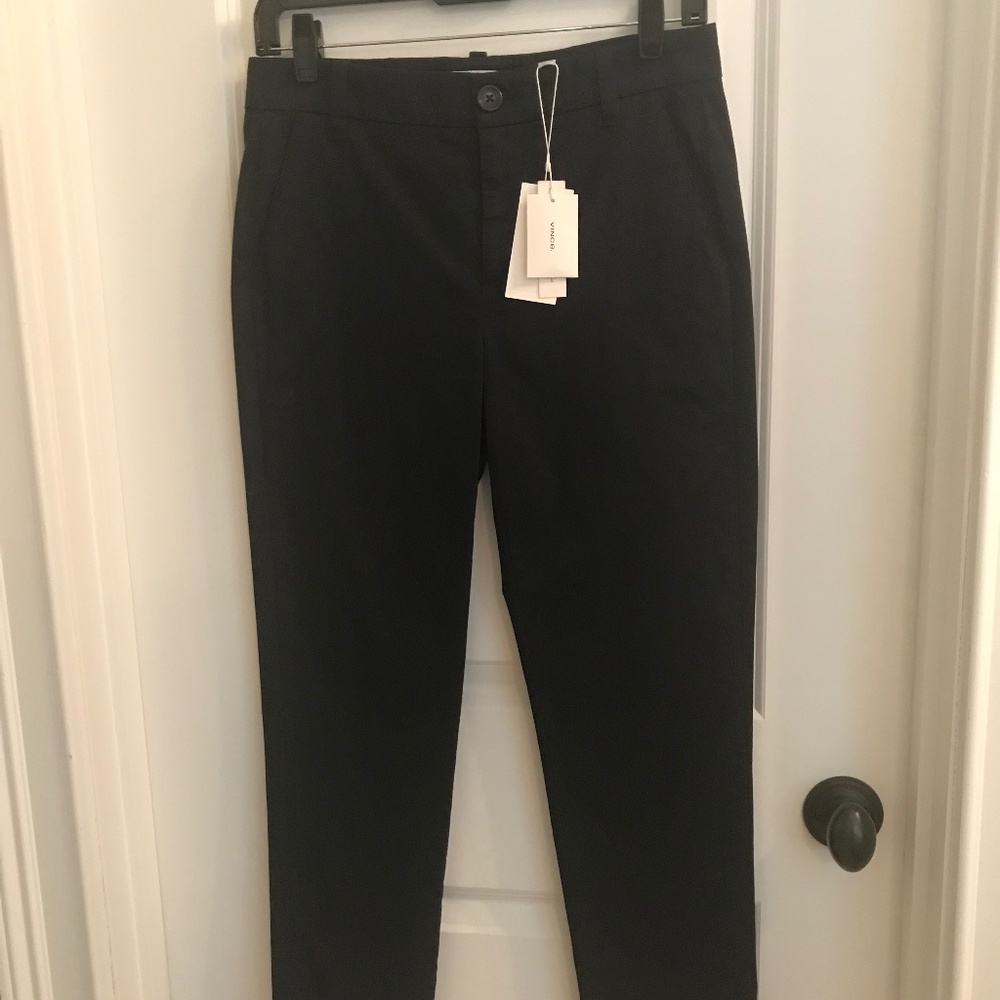 Vince straight leg cotton twill pant